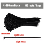 4x200mm Bridas de Nylon Plástico Autocerrables por 0,05€