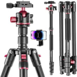 CAMBOFOTO Trípode Profesional 188 cm con Cabezal de Bola 360° por 19,99€ en Amazon