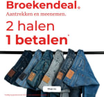 1+1 gratis op geselecteerde broeken bij Only For Men