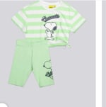Conjunto Snoopy Niña Peanuts Verde por 7.99€