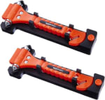 2 unidades Amazon Basics Cortador cinturón Seguridad y Martillo rompecristales 7.15€