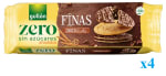 4 x GULLÓN Zero Galletas finas chocolate con leche, sin azúcares añadido 150g a 5.75€