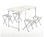 Mesa de Camping Plegable Tipo Maletín y 4 Taburetes altura regulable por 22.51€