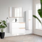 Ensemble meuble + vasque + miroir TOLIMA (L. 60 x P. 45 cm) pour 99€ chez Brico Dépôt