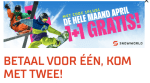 1+1 Gratis op divere activiteiten bij Snowworld