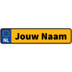 Gepersonaliseerde kentekenplaat voor €12,14 dmv code bij Canvas Company