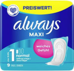 Always Maxi Normal Maandverband 9 Stuks voor €0,97 bij Amazon