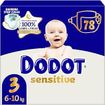 Pack 2 Dodot Sensitive Talla 3 total 156 pañales por 32.10€