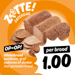 1 brood voor €1 en 1 kilo bananen voor €1 bij Poiesz
