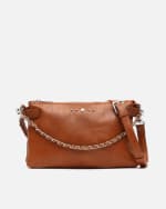 Bolso bandolera pequeño con doble cadena extraíble y detalles metálicos por 12€