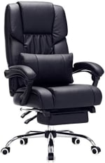 SONGMICS Office Desk Chair with Footrest, Height Adjustable (OBG71BUK) – £72.99