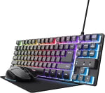 GXTrust Pack Teclado Gaming QWERTY Español con Ratón y Alfombrilla, Negro por 24.99€