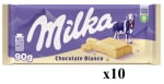 10 Tabletas de MILKA Chocolate blanco 90 gr. por 10.2€