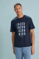 JACK & JONES T-shirt donkerblauw voor €4,49 bij Wehkamp
