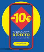 10€ descuento en pedidos superiores a 100€ en supermercado Lidl