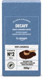 by Amazon Descafeinado Café Molido De Tueste Natural 100% Arábica, 250g por 2.61€
