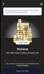 €5 cashback op Pantene bij de Etos via Tikkie