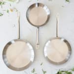 BRA 3 sartenes acero inoxidable sin antiadherente Profesional 20-24-26cm por 47.50€