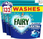 Fairy Non Bio Platinum Washing Pods 132 Pack for £27.11