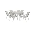 Set de jardín LORCA con mesa rectangular y 6 sillas por 119.20€
