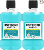 Listerine Enjuague Bucal Mentol 250 ml (Paquete de 2) por 2€ en Amazon