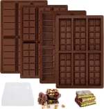 4 Piezas Moldes de Chocolate Sin BPA Molde Tableta Chocolate por 1.99€