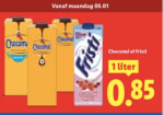 Chocomel of fristi voor €0,85 bij de Lidl