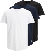 JACK & JONES Jjenoa Tee Ss Crew Neck (set van 3) voor €19,57 bij Amazon
