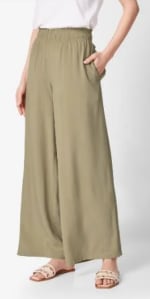 Esmara Pantalón ancho de mujer color verde por 5.49€