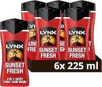Lynx Sunset Fresh 3-in-1 Body Wash Men's Hair, Face and Body Cleanser with a mango &