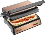 Bestron Parrilla de contacto eléctrica con sumidero, sándwichera con asa por 18.99€