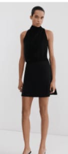 Vestido cuello halter lazo 17.99€