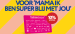 10% korting bij aankoop van een Fashioncheque