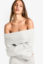 Boohoo Vestido Largo Gris Claro Punto por 2,99€