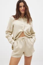 Shorts en lin élastiques à 13,97€