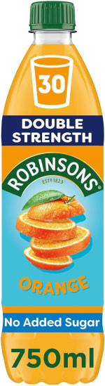Robinsons Orange Double Strength Squash 750ml for £0.90 (S&S £0.76