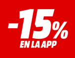 15% EXTRA descuento compra por APP Mediamarkt