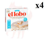 4 x El Lobo Torta de Turrón Duro Sin Azúcar Añadido Calidad Suprema 200g por 7.96€
