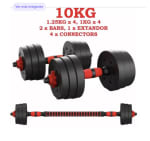 Allinlife Juego de Mancuernas Ajustables 2 en 1 por 20,55€