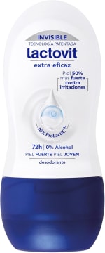 3 botes Lactovit Desodorante Roll on Extra Protección Inteligente 50ml por 4.13€