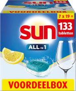 Sun All-in 1 Citroen vaatwastabletten (133 stuks) voor €10,84 bij Amazon