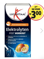 Lucovitaal Elektrolyten Post Workout Mango & Passievrucht 7 sachets voor €3