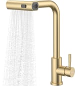 Grifo de cocina DAYONE Gold Waterfall por $478.98 en Amazon