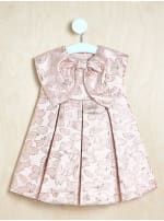 Little Edit Gold Jacquard Bow Sleeveless Dress – Sizes 2-8 Years – £7 + 10% Off With