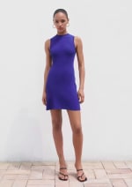 Mango Vestido Punto Entallado Azul Eléctrico por 6,99€