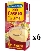 6 Bricks de Caldo casero de carne Gallina Blanca sin gluten 1 l. por 8.1€