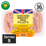 Sainsbury's 1kg British Chicken Breast Mini Fillets for £5 at Sainsbury's
