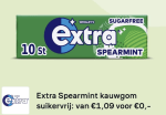 Extra Peperrmint/Spearmint kauwgom suikervrij gratis na cashback via Scoupy