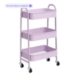Carro de almacenamiento carrito auxiliar con ruedas por 13,16€