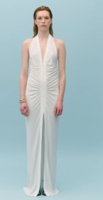 Vestido halter drapeado con abertura por 25.99€